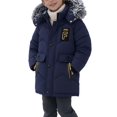 thumbnail image 2 of DYTTDG Boys Winter Hooded Puffer Jacket With Button, Zipper Closure & Multi Pockets, Suitable for Fall/Winter Daily Outerwear, 2 of 6
