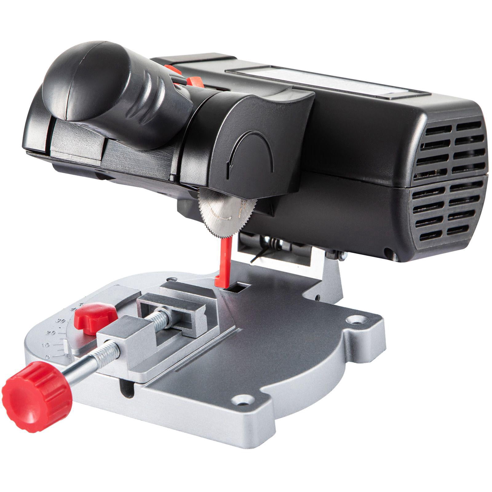 Mini Miter Chop Saw 2-5/16 Inch Steel Resin Blade 1/2 Inch Cutting Depth 0-45 Degree Benchtop Saw for Copper Aluminum Wood Zinc Hobby Craft