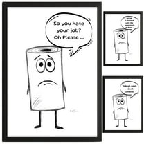 TheNameStore Farmhouse Bathroom Wall Art Prints, Rustic Decor Set, 3-Pack, 8.5 x 11 Inches