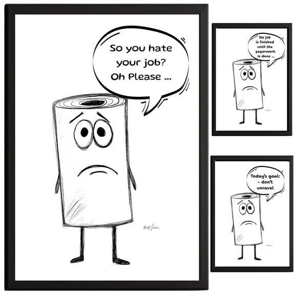 TheNameStore Farmhouse Bathroom Wall Art Prints, Rustic Decor Set, 3-Pack, 8.5 x 11 Inches