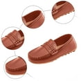 thumbnail image 5 of mgoYE Boys' Oxfords Baby Girls Boys Classic Loafers Oxford Dress Shoes Soft Slip On Crib Flats Shoes|Brown 10, 5 of 5