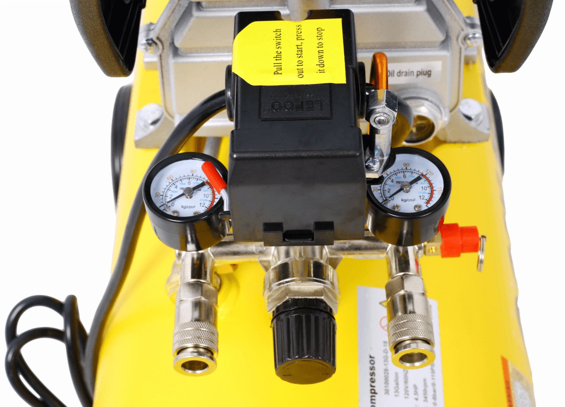 4.5HP Ultra Quiet 13 Gal Oil-Lubricated Air Compressor with Wheels