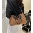 thumbnail image 2 of Kukuzhu Women’s Corduroy Tote Handbags Fashion Satchel Shoulder Hobo Bag Purse Casual Zipper Messenger Bag for Travel Work, 2 of 7