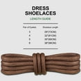 thumbnail image 4 of 2 Pairs Shoelaces for Allen Edmonds Waxed Round Shoe Laces Replacement Dress Oxford Shoes(Color:Black+Brown,Size:41Inch), 4 of 5