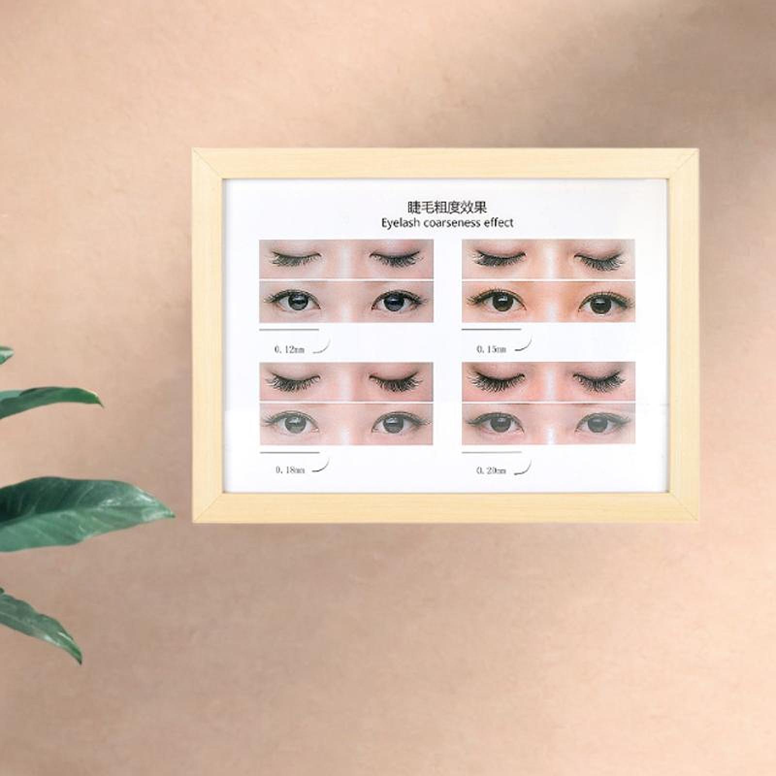Stgfyxgs Eyelash Salon Poster Eyelashes Wall Decor Women Girls Grafting Eyelash Lash Extension Guide for False Eyelashes Makeup eyelash thickness