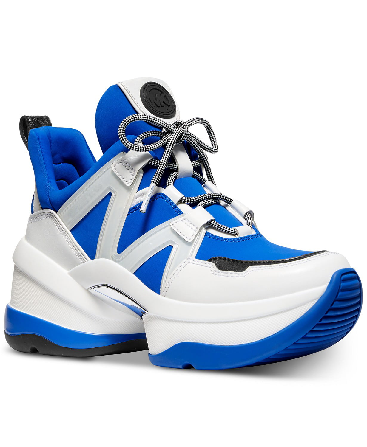 Michael Kors MK Women's Olympia Trainer Scuba Dad Sneaker Shoes Grecian Blue  (5) 
