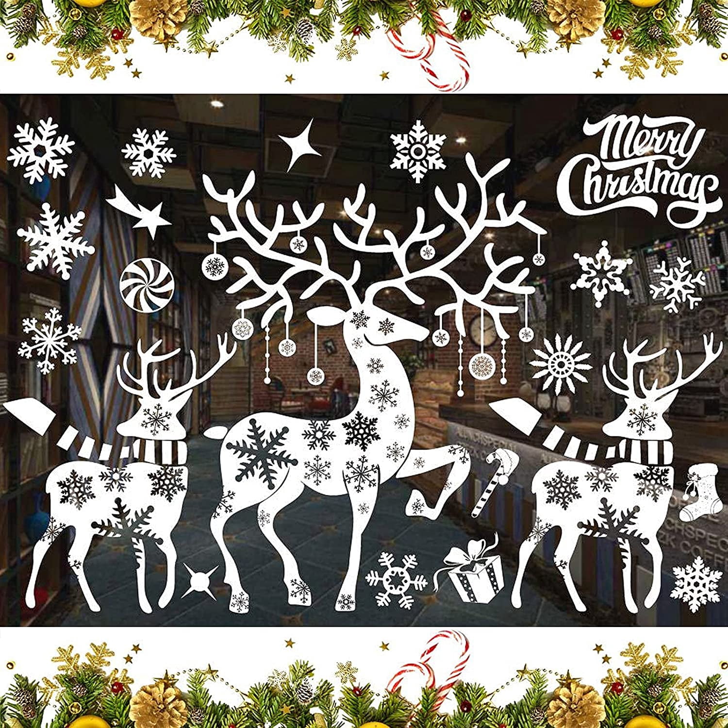 3 Guirlandes Flocons De Neige à Ventouses – LED – Minuterie 6h/18h – Pour Fenêtres, Déco Noël Intérieur/Extérieur