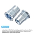 thumbnail image 4 of Unique Bargains 5/16-18 Half Hex Body Rivet Nuts, 60 Pack Zinc Plated Carbon Steel Flat Head Threaded Insert Nuts for Metal, Plastic, 4 of 5