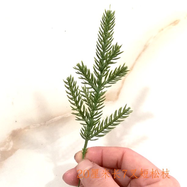 Ramas artificiales de hoja perenne, pequeños conos de pino, selecciones florales para decoración, coronas de flores navideñas, regalos de Navidad DIY