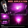 thumbnail image 4 of 5X PINK T10 168 194 LED Bulbs Instrument Gauge Cluster Dash Light W/ Sockets, 4 of 12