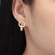 thumbnail image 3 of Pendientes De Tuerca De Circonita Cúbica De Acero Inoxidable De 18 Quilates Para Mujeres No Tarnish Hipoalergénico Accesorios De Moda Joyería, 3 of 4