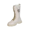 thumbnail image 2 of Kids Mid Calf Boots,Mid Calf Boots for Kids - Modern Tall Fashion Boots with Clean Structured Upper,Round Toe and Side Zipper Mid Shaft Boots,Mid Shaft Dress Boots,Casual Footwear for Autumn Winter, 2 of 6
