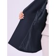 thumbnail image 5 of Agnes Orinda Women's Plus Size Coat Notch Double-Breasted Lapel Jacket Outwear Word Casual Coats with Pockets 2X Navy Blue, 5 of 6