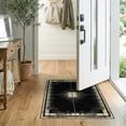 thumbnail image 2 of ODIKA 2'x3' Washable Throw Rug Non-Slip, Low Profile, Flatwoven, Easy Care Alfombras Minimalist Border Symmetrical Block Para Habitacion for Hallway, Study Room, 2 of 7