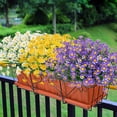 thumbnail image 6 of Artificial Daisies Flowers Outdoor UV Resistant 4 Bundles Fake Greenery Faux Plants Shrubs Bushes for Indoor Outside Decor(Purple), 6 of 8