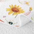 thumbnail image 5 of Homewish Spring Garden Floral Twin Quilt Set,Girls Flower Dragonfly Twin Coverlet Set,2-Piece, 5 of 7