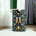 thumbnail image 6 of Yayeee Freestanding Laundry Hamper with Handle Collapsible Large Storage Basket for Clothes, Brown Mystical Owls, 6 of 7