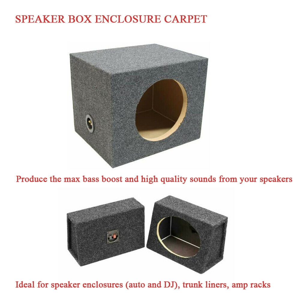 Black 3.75FT WIDE Speaker Sub Woofer Box Trunk Liner DJ Enclosure Polymat Carpet 