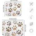 thumbnail image 3 of FREEAMG Dish Drying Mat Brown Dog Paw Microfiber Kitchen Dish Mat Super Absorbent Dish Drainer Mat Fast Drying Heat-resistant Drying Mat for Kitchen Counter, 18"x24", 3 of 7