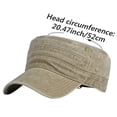 thumbnail image 2 of Slccxzc Flat Military Cap Adult Outdoor Sun Hat Khaki, 2 of 7