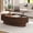 Brown, variant on Oval Lift-Top Wooden Coffee Table, Lift Top Design with Hidden Inner Storage, Multi Purpose Tea & Dining Table for Home Lounge Cafe, Black