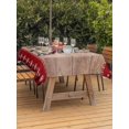 thumbnail image 2 of Outdoor Tablecloth with Umbrella Hole and Zipper, Christmas Truck Rectangle Table Cloth 54x80 Inch Waterproof Tablecloth, Xmas Snowflakes Tree Farmhouse Wooden Picnic Table Cover for Patio Camping, 2 of 7