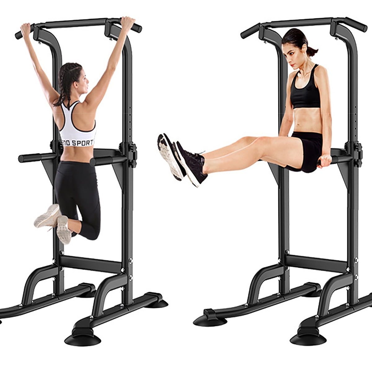 Power Tower Pull Up Bar Dip Station Multi Function Adjustable