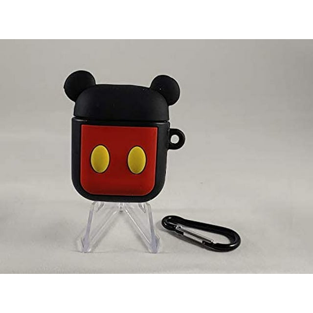 Coque Airpods, Plus Récente Housse de Protection Antichoc Mickey, Protection Souple 3D Coque en Silicone de Bande Dessinée Compatible pour Apple Airpods 2 & 1 Cas de Charge avec Porte-Clés Mousqueton