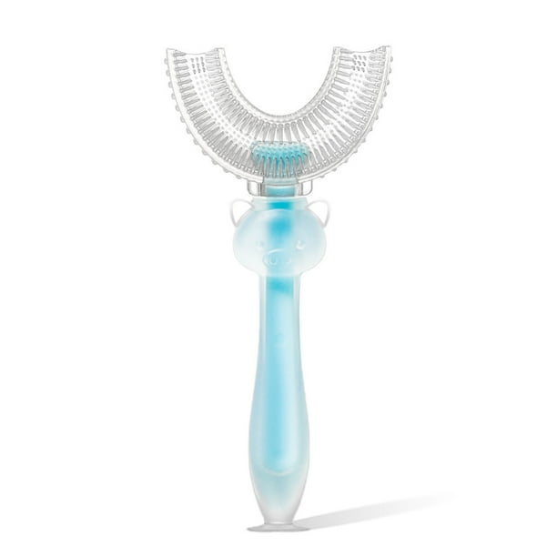 Matsuzay Cepillo de de silicona en forma de U para niños, mango de 360 grados para niños pequeños, suministros de limpieza de mano para Type9 NO9 Matsuzay HA009125-01