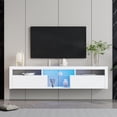 thumbnail image 2 of Pouseayar Modern Simple TV Cabinet for 70 Inch TV Stands, White, 2 of 8