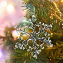 Christmas Snowflake Decorations, Snowflake String Ornaments Hanging Pendants For Christmas Tree Winter Holiday Party Wedding Home Festive Décor