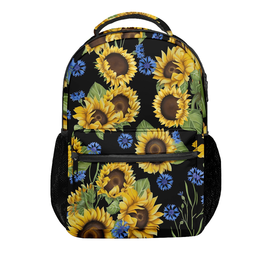 Sunflower Backpacks for School Girls Boys Lightweight Bookbag Backpacks