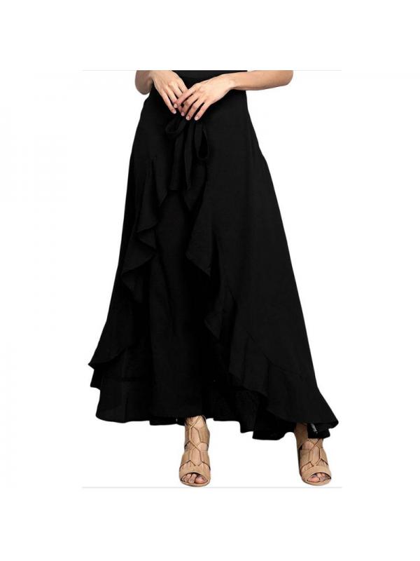 Lavaport Women Palazzo Trousers Ruffle 