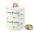 thumbnail image 3 of Dragonfly Piggy Bank, Group of Regularly Dragonfly Pattern Short Lives Composition of Bugs, Ceramic Coin Bank Money Box for Cash Saving, 3.6" X 3.2", Orange Blue, by Ambesonne, 3 of 4