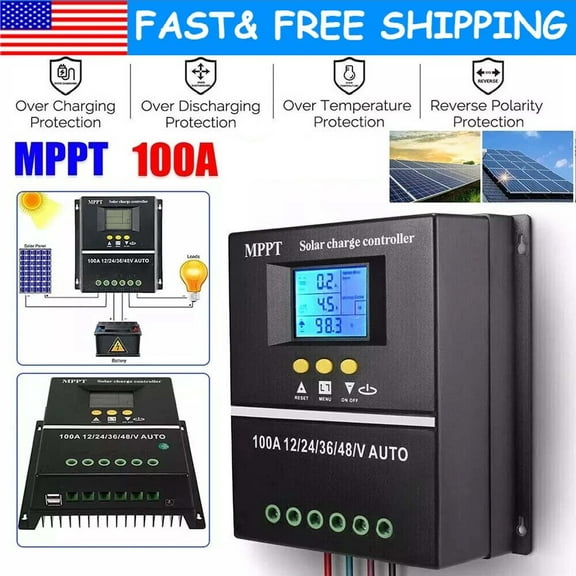 Heavy Duty 4000W 100AMP MPPT Solar Charge Controller for 12V/24V/36V/48V Banks
