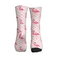 thumbnail image 3 of Crew Socks for Women Men Athletic - Cute Flamingo with Heart Soft Comfort Breathable Mid-Calf Sole Running Socks Womens Men, 3 of 7