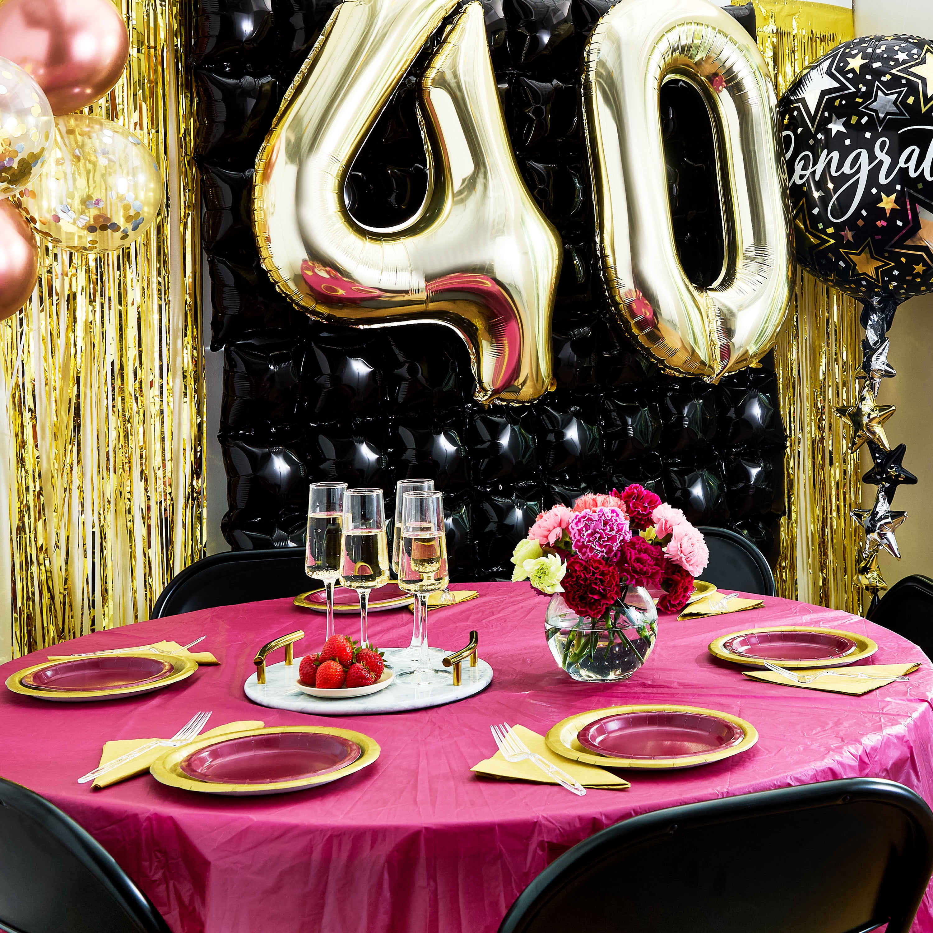 12" Rose Gold Metallic Latex Balloons with Chrome Effect, 5 Pieces, by Way To Celebrate