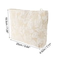 thumbnail image 3 of Unique Bargains 1Pc Women Durable Embroidery Cosmetic Bag for Storaging Toiletry Beige, 3 of 4