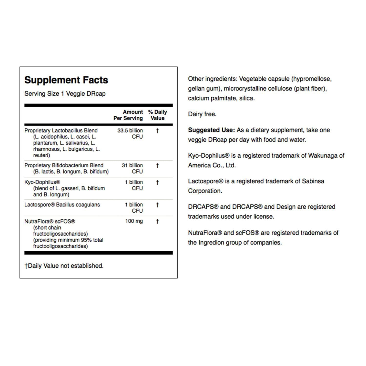 Swanson Ultra Potency Probiotic Vegetable Capsules, 66 Billion Cfu, 60 Count