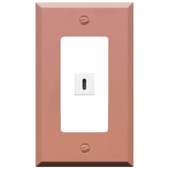 RiteAV USBC Wall Plate [Rose Gold-White]