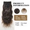 thumbnail image 4 of Pelucas Juego de 4 clips de extensión de cabello largo y rizado para mujeres con clip en piezas de peluca de aspecto natural, fáciles de usar, 22 pulgadas de largo, 190 g de peso para peinado en capas, 4 of 8