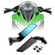 thumbnail image 1 of PACEWALKER Espejo retrovisor de aluminio ajustable para motocicleta compatible con KAWASAKI Ninja 400 650 ZX10R ZX6R ZX-636 Honda Suzuki 2018-2022 (lente antideslumbrante), 1 of 5