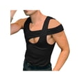 thumbnail image 2 of Liacowi Men's Tank Tops, Adult Solid Color Hollow-Out Sleeveless Slim Fit Male Summer Tops, 2 of 9