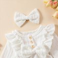 thumbnail image 5 of KPOPLK Newborn Baby Girl Onesie 3 6 9 12 18 Months Solid Embroidery Sweatshirt Bubble Romper Cute Long Sleeve Bodysuit Size 0-3 Months,White, 5 of 7