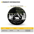thumbnail image 5 of Yuyamidu American Flag Spare Wheel Tire Cover Bear Wheel Cover Protector Waterproof Tough Tire Cover Keeps Dirt, Rain, and Sun Away from Your Spare Tire, 5 of 5