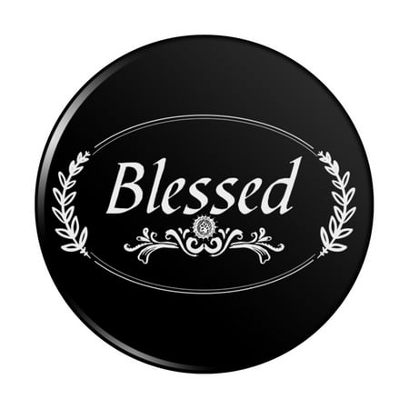 

Blessed Halo On Black Kitchen Refrigerator Locker Button Magnet