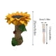 thumbnail image 3 of Hermoso bebedero para pájaros con forma de girasol, color marrón, con pedestal para exteriores., 3 of 7