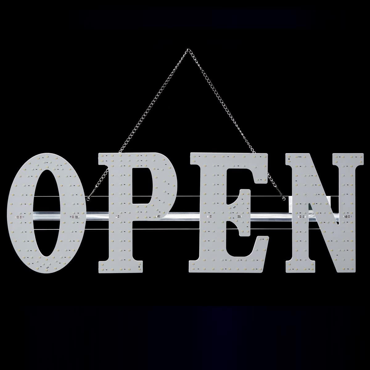 30"x10" LED Open Signs for Business, Ultra Bright Extra Jumbo LED Neon Large Open Sign with Hanging Installation,Open Sign for Stores Bar Hotel Retail Shops Window Salon Restaurant Office (White-Blue)