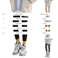 thumbnail image 2 of Otqutp Girls Fleece Lined Thermal Leggings Ankle Stretchy Winter Cute Tights Pants Kids Ribbed Warm Opaque Pantyhose Bottom, 2 of 5
