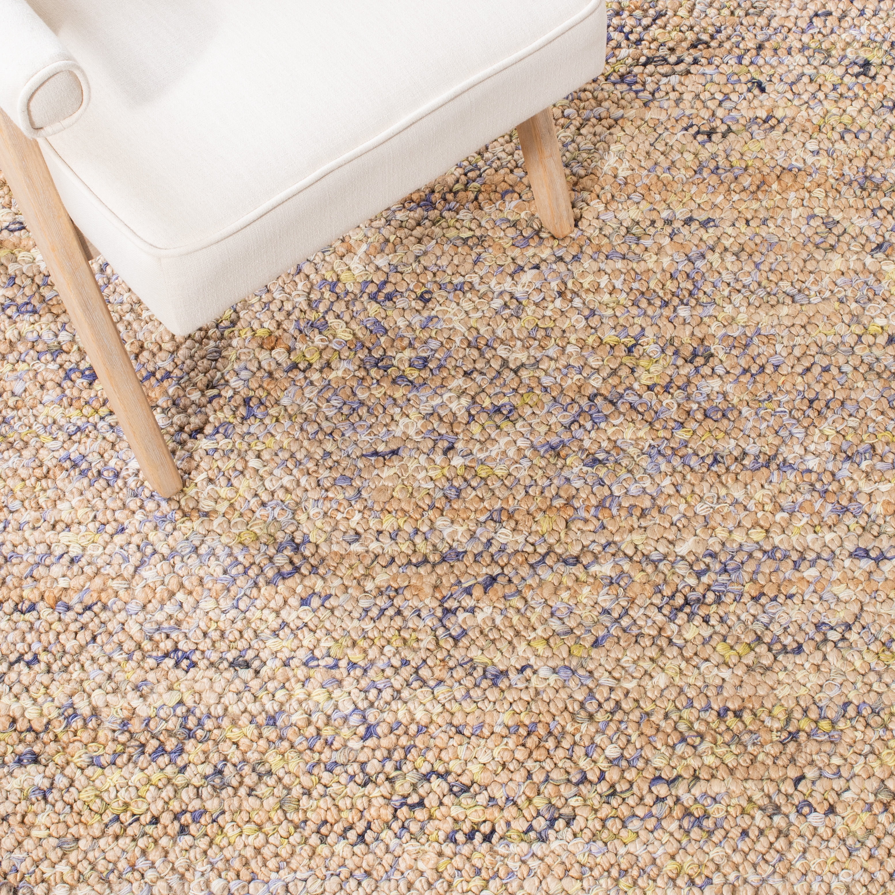 SAFAVIEH Bohemian Martha Solid Area Rug, Natural/Purple, 8' x 10'